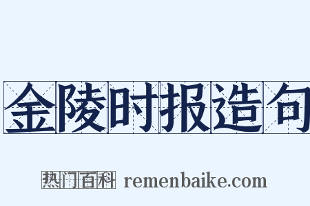 金陵时报造句是什么意思的图片